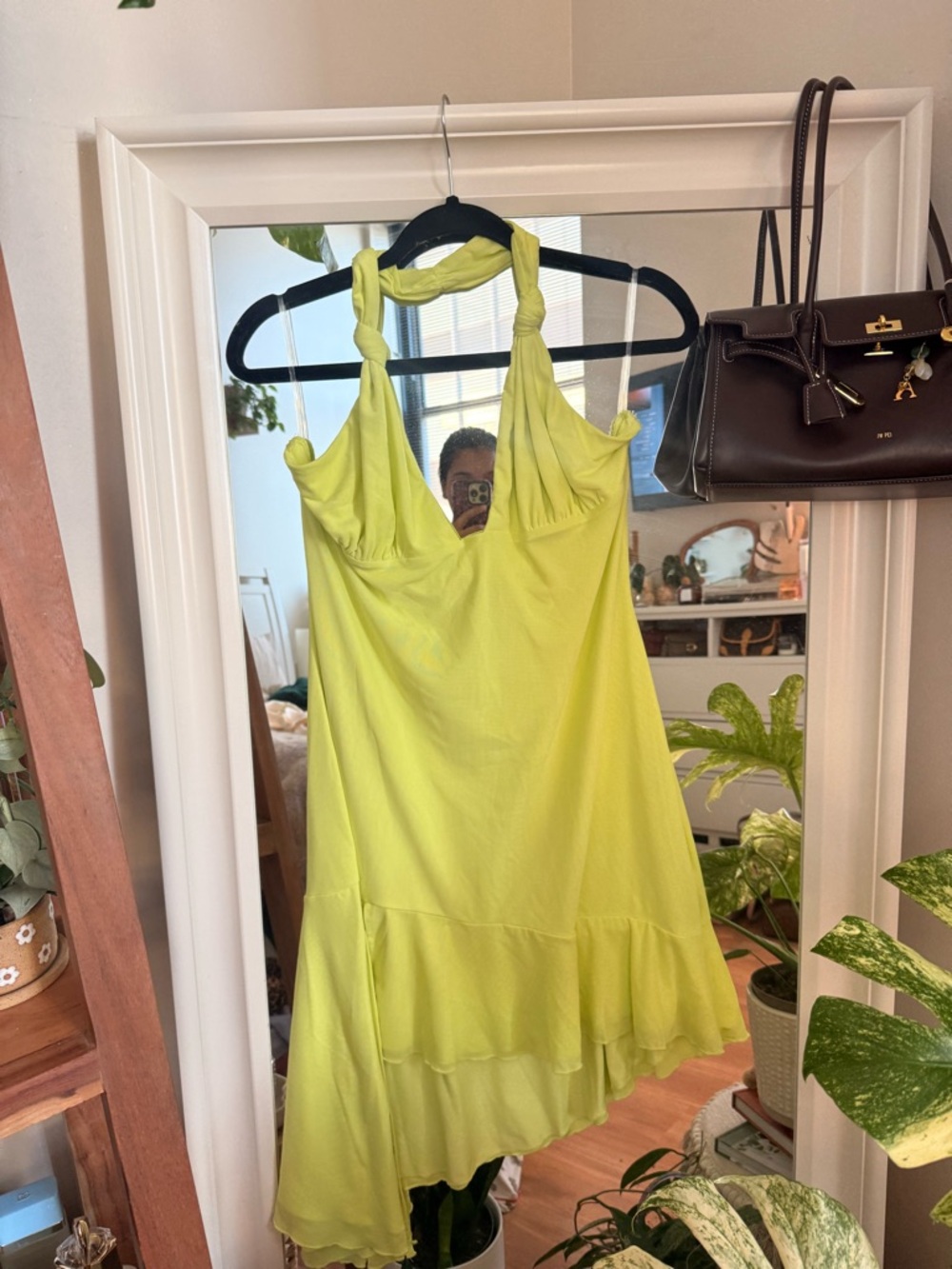 Peppermayo Neon Lime Halter Dress